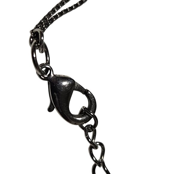 Elegant Layered Black Clear Beaded Necklace Multi Strand Statement Jewelry Women - Picture 4 of 6